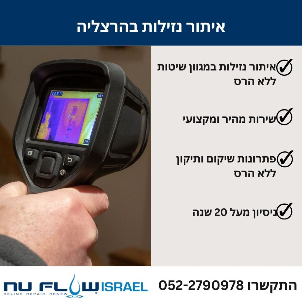 איתור נזילות בהרצליה